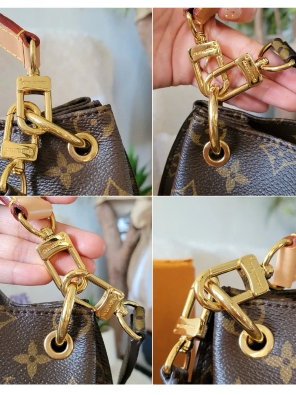 Authentic Louis Vuitton Brown Monogram Metis bag with Gold Hardware.